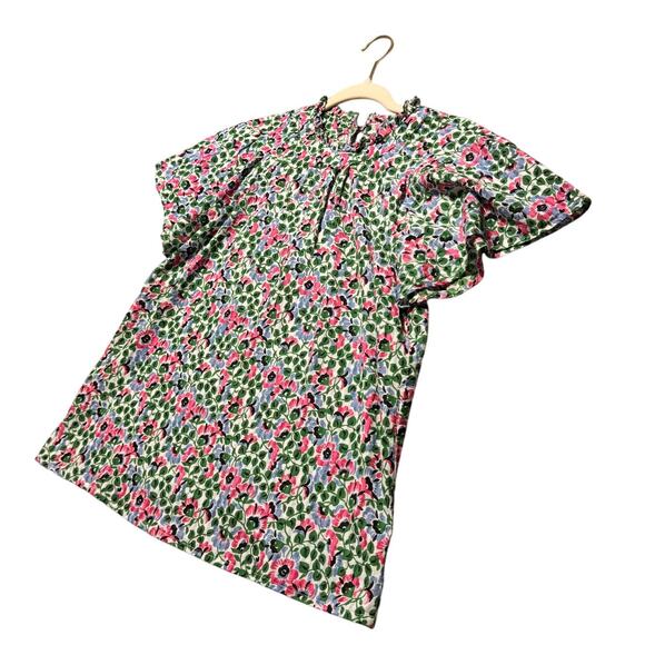 Banjanan womens micro floral blouse xs Multi cottage core - Picture 7 of 10